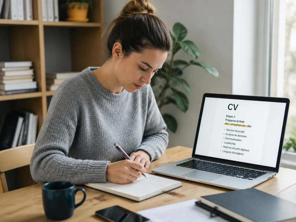 CV, Étape 1 : préparez la liste des compétences clés