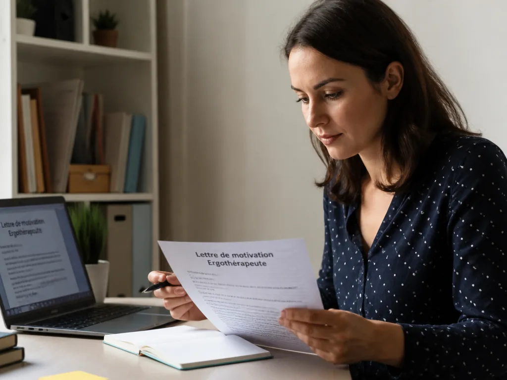 Exemple de lettre de motivation ergothérapeute : méthode et modèle à personnaliser